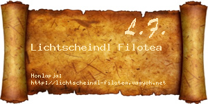 Lichtscheindl Filotea névjegykártya